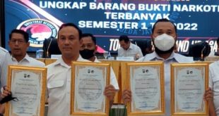 Polres Malang Raih Penghargaan Ungkap Kasus dan Barang Bukti Narkotika Terbanyak