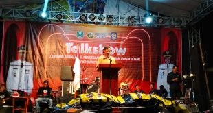 Gencar Sosialisasikan Pencegahan Peredaran Rokok Ilegal, Satpol PP Magetan Gelar Talkshow dan Pagelaran Seni di Lapangan Desa Kalang