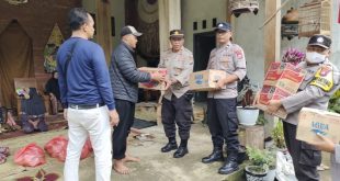 Polres Ponorogo Salurkan Bantuan Sembako Kepada Warga Terdampak Tanah Longsor