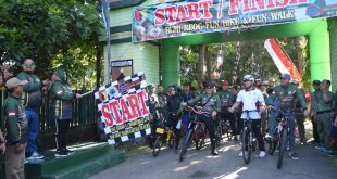 Kodim Ponorogo Gelar Fun Bike dan Fun Walk Peringati Hari Juang TNI AD dan HUT ke 74 Kodam V/Brawijaya