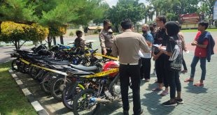 Jelang Nataru 2022, Polres Magetan Amankan Puluhan Motor Berknalpot Brong