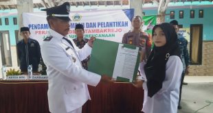 Sempat Menuai Protes, Pelantikan Perangkat Desa Tambakrejo Berjalan Khidmad