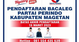 DPD Partai Perindo Kabupaten Magetan Buka Pendaftaran Caleg Untuk Pemilu Tahun 2024