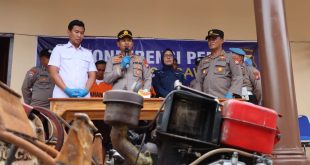 Tiga Tersangka Pencurian Mesin Bajak Sawah di 21 TKP Diamankan Polres Ngawi