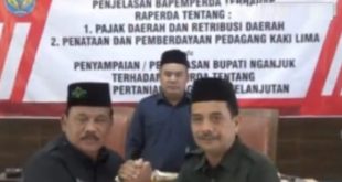 Tiga Raperda Diajukan Eksekutif Ke DPRD Nganjuk