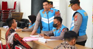 Kapolres Magetan Pantau Pendaftaran Calon Peserta Penerimaan Anggota Polri Tahun 2023