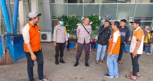 Polsek Nganjuk Kota Berikan Himbauan Mudik di Terminal Bus Anjuk Ladang Nganjuk 