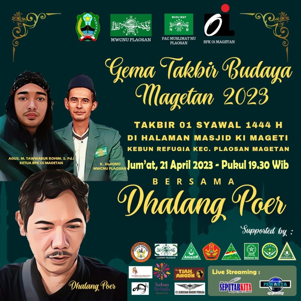 Live Streaming Gema Takbir Budaya Tahun 2023 di Halaman Masjid Ki Mageti
