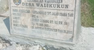 Pemdes Walikukun Bangun TPT dari Anggaran BK Sarpras Tahun 2023