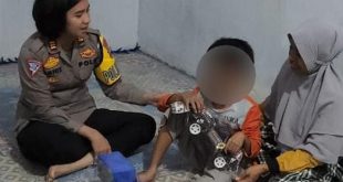 Polisi RW Polres Malang Peduli Sambangi Warga Penyandang Disabilitas di Hari Bhayangkara ke -77