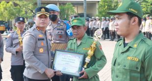 Polres Nganjuk Gelar Apel Ketua Satkamling