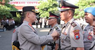 Polres Ponorogo Gelar Sertijab Kapolsek Pudak, Kasie Propam dan Kenaikan Pangkat Anggota