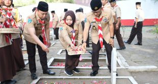 HUT Ke 62 Gerakan Pramuka, Dandim Ponorogo Pimpin Ziarah ke TMP Wira Patria Paranti