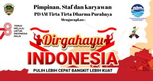 Pimpinan dan Staf PDAM Tirta Dharma Purabaya Mengucapkan Dirgahayu RI Ke 78