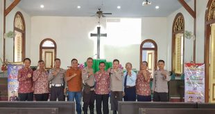 Polres Jombang Kunjungi Gereja di Ngoro Ajak Jaga Kamtibmas