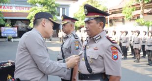 Polres Ponorogo Gelar Sertijab Kapolsek Sumoroto, Kapolsek Sukorejo, Kapolsek Slahung Dan Kasi Humas