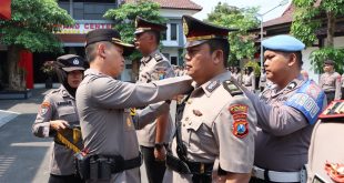 Polres Ponorogo Gelar Upacara Sertijab Kasat Reskrim, Kasat Resnarkoba dan Kasat Lantas