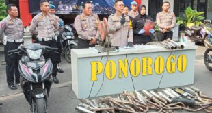 Operasi Balap Liar, Satlantas Polres Ponorogo Amankan 238 Unit Ranmor