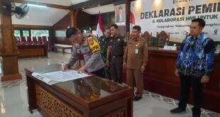 Polres Probolinggo Dukung Deklarasi Pemilu Damai yang Digelar HMI 