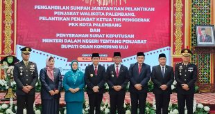 Ketua Pengadilan Negeri Baturaja kelas 1B Elvin Andrian SH MH,Hadiri acara pelantikan PJ Walikota Palembang dan perpanjangan masa jabatan H Teddy Meilwansyah,
