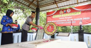 Peringati Hari Bhayangkara ke-78, Polres Magetan Ziarah ke TMP Yudhonegoro dan Makam Pahlawan Batokan