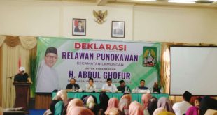 Relawan Punokawan Kecamatan Lamongan, Deklarasi Untuk Pemenangan H. Abdul Ghofur