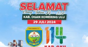 Segenap Dewan Komisaris, Direksi dan Karyawan PT. Semen Baturaja. Tbk Mengucapkan Selamat HUT Ke-114 Kab. OKU