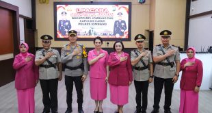 Kapolres Jombang Pimpin Sertijab Wakapolres dan Kapolsek Kabuh