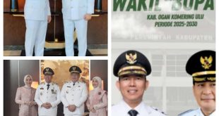 Bupati dan Wakil Bupati OKU H. Teddy Meilwansyah dan H. Marjito Bachri Resmi Dilantik Presiden RI Bersama 481 Kepala Daerah Di Istana Negara