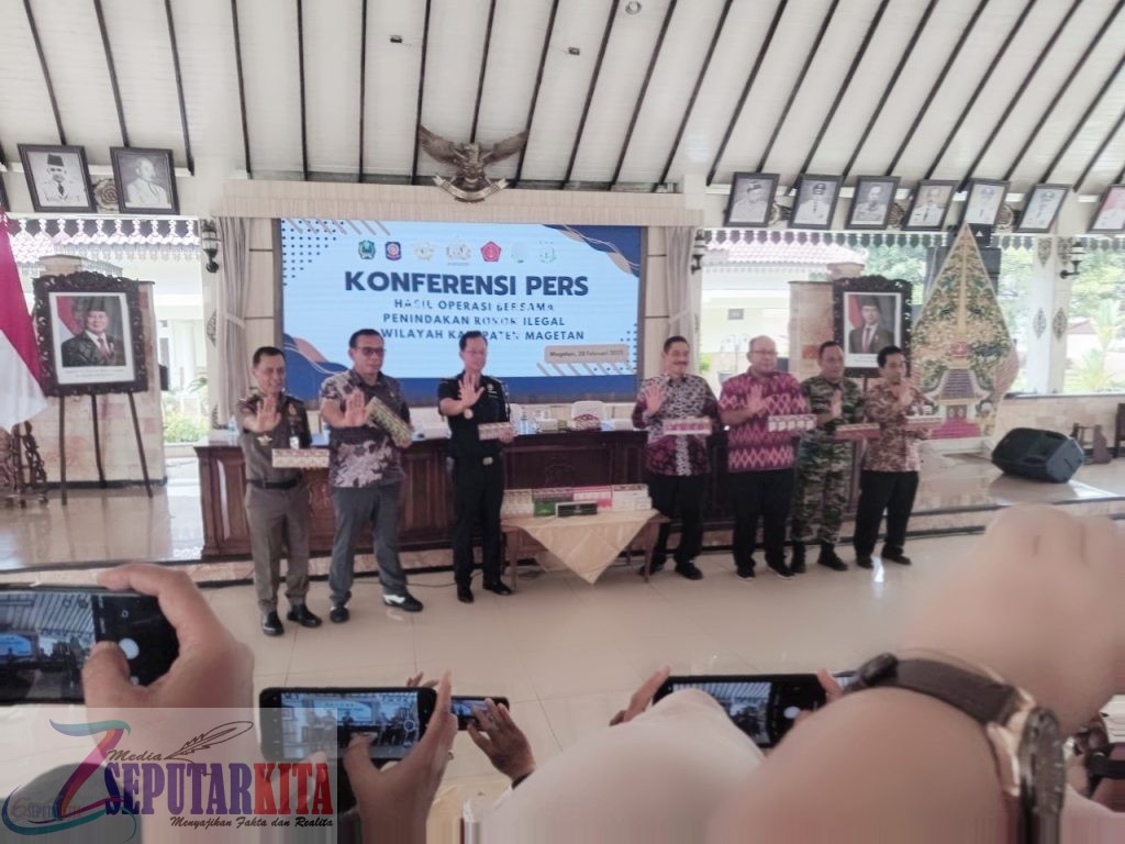 Petugas Gabungan Bea Cukai dan Satpol-PP Magetan Temukan Ribuan Bungkus Rokok Ilegal