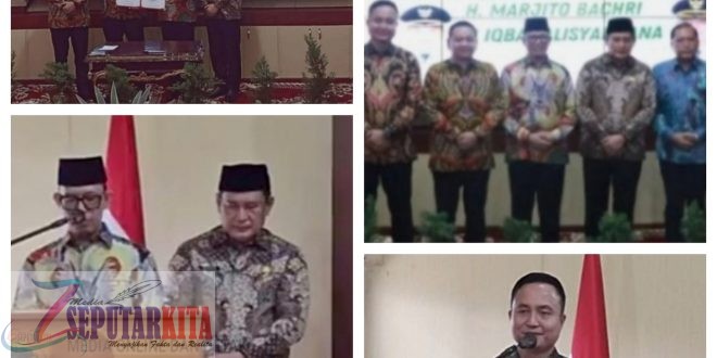 Pemerintah Kab.Oku Gelar Acara Serah Terima Jabatan PJ.Bupati Oku Kepada Bupati dan Wakil Bupati Terpilih Di Ruang Abdi Praja Pemkab Oku