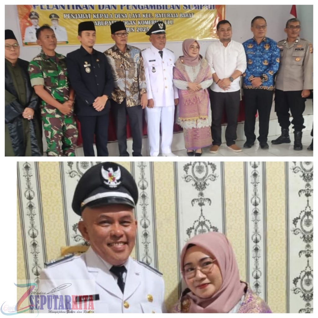 Camat Baturaja Barat Lantik PJ Kades Laya Kecamatan Baturaja Barat Kabupaten OKU