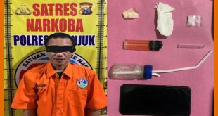 Satresnarkoba Polres Nganjuk Tangkap Pengedar Sabu di Halaman Bank