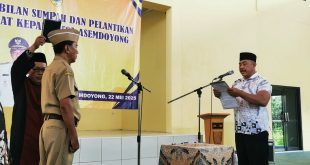 PELANTIKAN PEJABAT KEPALA DESA ASEMDOYONG, KECAMATAN TAMAN, KABUPATEN PEMALANG  Seputar Kita Pemalang, Kamis 22 Mei