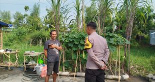 Polres Nganjuk Dorong Ketahanan Pangan Lewat Budidaya Cabai dan Labu Air di Pekarangan Warga