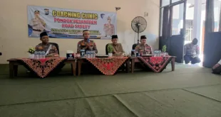 Sambut Hari Bhayangkara ke – 79, Polres Kediri Kota Gelar Coaching Clinic di Ponpes