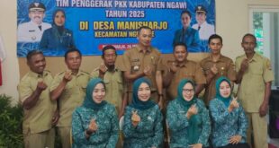 Ketua TP PKK Ngawi Hadiri Pembinaan 10 Program Pokok PKK di Desa Manisharjo 