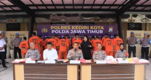 Berantas Narkoba Polres Kediri Kota Berhasil Amankan Puluhan Tersangka