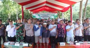 Polres Nganjuk dan Forkopimda Gelar Panen Raya Jagung Serentak Bersama Presiden Prabowo Subianto