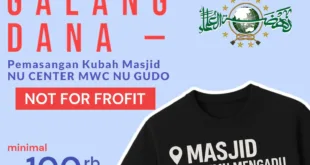 MWC NU di Jombang Bangun Masjid Dengan Jualan Kaos