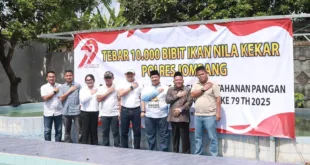 *Polres Jombang dan Pemkab Bersinergi Dukung Ketahanan Pangan, Tebar Benih 10 ribu Ikan Nila*