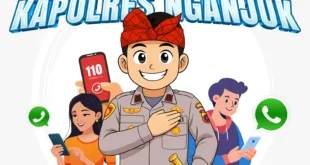 Polres Nganjuk Kampanyekan Layanan Call Center 110 dan WhatsApp Lapor Kapolres