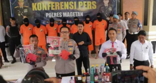 Sapu Bersih Narkoba dan Miras Jelang Suro, Polres Magetan Tunjukkan Taji