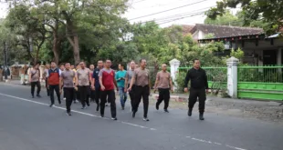 Kapolres Nganjuk Tinjau Proyek SPPG Usai Giat Jalan Sehat dan Apel Pagi