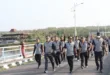 Polres Nganjuk dan BBWS Bengawan Solo Jalan Sehat di Bendungan Semantok