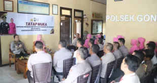Kunjungan ke Polsek Gondang, Kapolres Tekankan Disiplin dan Moralitas Anggota
