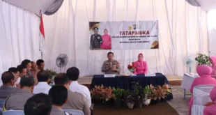 Tingkatkan Semangat Anggota, Kapolres Nganjuk Sambangi Polsek Sawahan