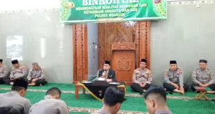 Polres Nganjuk Tanamkan Nilai Keikhlasan Melalui Pembinaan Rohani