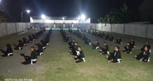Padepokan PSHT Ranting Lamongan Gelar Latihan Bersama Olah Nafas Dan Wawasan Kebangsaan