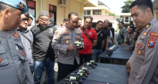 Polres Nganjuk Tingkatkan Pengawasan Senjata Api untuk Antisipasi Penyalahgunaan